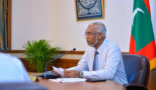 ރައީސް ޑރ މުޙައްމަދު މުޢިއްޒު . ފޮޓޯ:ރައީސް އޮފީސް