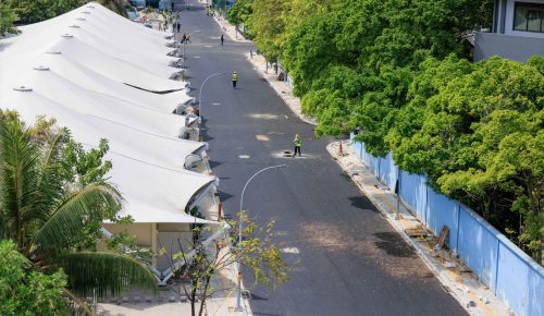އަމީނީމަގުގެ މަސައްކަތް ކުރިއަށްދަނީ. ފޮޓޯ: އާރްޑީސީ
