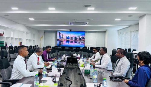 އެންސީޓީސީ އާއި ޕީޖީ އޮފީހާއި އެކު ބޭއްވުނު ބައްދަލުވުން. ފޮޓޯ: ޕީޖީ އޮފީސް