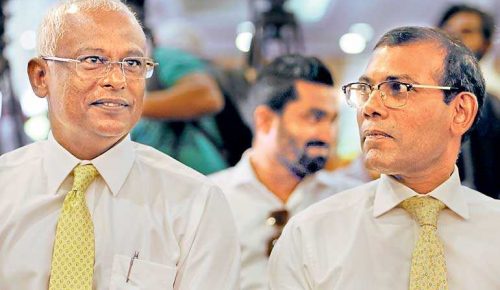 ރައީސް މުޙައްމަދު ނަޝީދު އަދި ރައީސް އިބްރާޙިމް މުޙައްމަދު ޞާލިޙް.